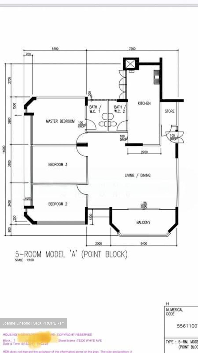 Blk 7 Teck Whye Heights I (Choa Chu Kang), HDB 5 Rooms #562316111
